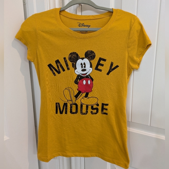 Disney Tops - Yellow Mickey Mouse tshirt